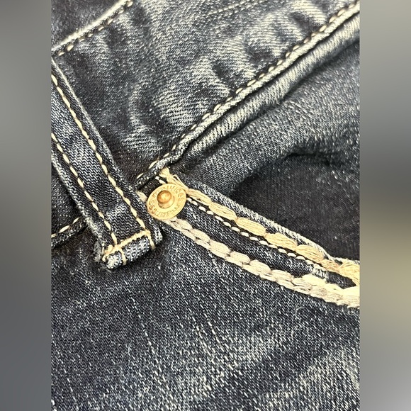 Maurices Women’s Dark Blue Denim Boot Cut Jeans w Faux Back Pockets Size 11/12 - Picture 9 of 16